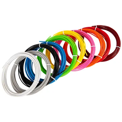 3D pliiatsi plastikute komplekt 10 värvi x5m PLA 1.75mm