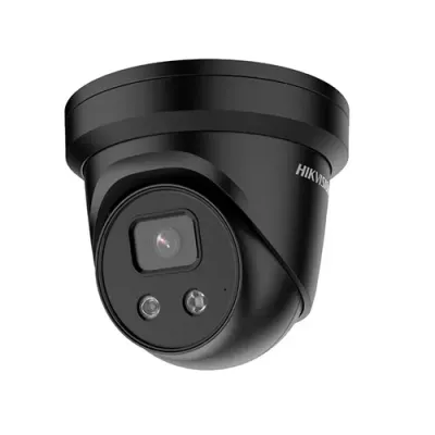 HikVision 4MP AcuSense kuppelkaamera 4mm, mic, IR 30m, IP67, must