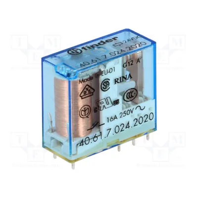 Реле 24VDC SPDT 16A/250VAC Finder 40.61.7.024.2020