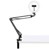 Vlog 20cm ring light with flexible arm for table and phone holder