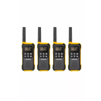 Raadiojaamad Decross DC93 4tk IP67 akud USB peakomplekt
