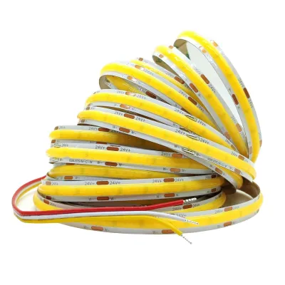 LED лента COB CCT 24В 12Вт/м 608D 5м IP20 8мм