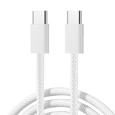 Joyroom S-A45 USB-C - USB-C cable, 60W, braided, 1m (white)