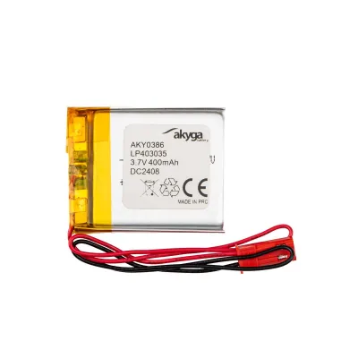 Aku Li-Po 3.7V 400mAh 4x30x35mm juhtmed JST SYP-02T pistikuga