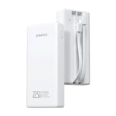 Внешний аккумулятор 20000 мАч 22.5 Вт USB-C Lightning PRC20 Romoss белый