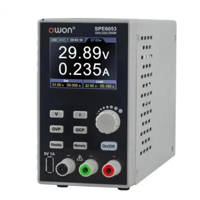 Laboratory power supply, 1ch 0...60V 5A, 2.8" LCD, programmable