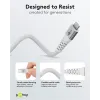 USB-C - Lightning MFI tekstiil kaabel 2m 3A valge