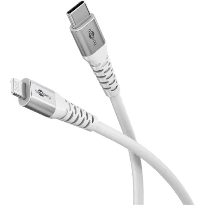 USB-C - Lightning MFI tekstiil kaabel 2m 3A valge