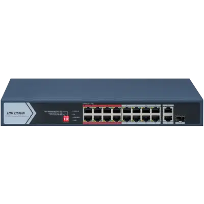 Hikvision 16 Port Fast Ethernet Unmanaged POE Switch DS-3E0318P-E/M(C)
