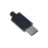 USB C pistik kaablile joodetav Must