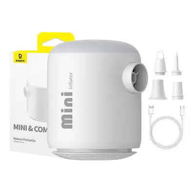 Akuga mini pump vaakum taskulamp 4-otsikut valge PocketGo