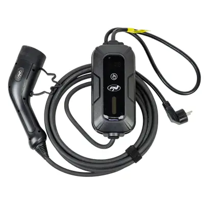 Portable charger PNI KW3 16A, 3.5KW, for electric cars, 230V, single-phase, Type 2 cable with 5-pin connector, with timer, IP66