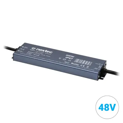Блок питания 48VDC 6.3A 300W IP67 282*86*24mm Супер тонкий