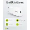 USB laadija GaN USB-C pesa 30W valge PD PPS