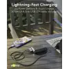 Akupank QC PD 20000mAh 22.5W USB A / C /micro 30cm kaab must