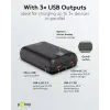 Akupank QC PD 20000mAh 22.5W USB A / C /micro 30cm kaab must
