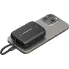 Akupank QC3.0 PD SCP 10000mAh 20W USB A / C-C 13cm kaab must