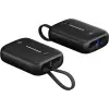 Akupank QC3.0 PD SCP 10000mAh 20W USB A / C-C 13cm kaab must