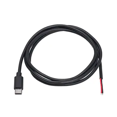 USB-C pistikuga toitejuhe 1m 2A 10W must