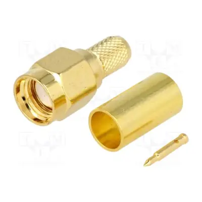 SMA pistik RG174 kaablile pressitav kullatud crimp
