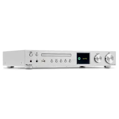 Deck raadio 100W Bolzano DAB+ FM Internet raadio CD BT hõbed