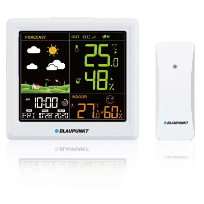Mini ilmajaam Blaupunkt juhtmeta anduriga värviline valge
