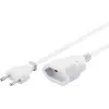 230VAC toitejuhe C CEE 7/16 pikendus 2m Euro otse valge