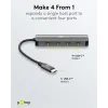 USB 3.2 USB-C 4 порта 4x USB-C 10 Гбит/с хаб, серый