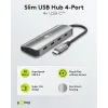USB 3.2 USB-C 4 порта 4x USB-C 10 Гбит/с хаб, серый