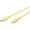 USB-C 2.0 silikoon kaabel 1.5m 60W 480MBPS kollane