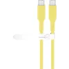 USB-C 2.0 silikoon kaabel 1.5m 60W 480MBPS kollane
