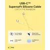 USB-C 2.0 silikoon kaabel 1.5m 60W 480MBPS kollane