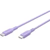USB-C 2.0 silikoon kaabel 1.5m 60W 480MBPS lilla