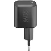 USB laadija GaN USB-C pesa 20W must PD PPS1 PPS2
