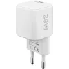 USB laadija GaN USB-C pesa 20W valge PD PPS1 PPS2