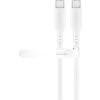 USB-C 2.0 silikoon kaabel 1.5m 60W 480MBPS valge