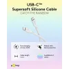 USB-C 2.0 silikoon kaabel 1.5m 60W 480MBPS valge