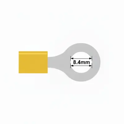 8.4mm клемма кольцевая Жёлтая