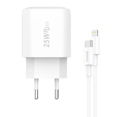 Foneng EU40 USB-C Charger (PD25W) with USB C to Lightning Cable