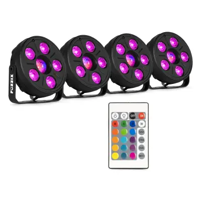 4xPAR komplekt puldiga Comet M06 5*RGB LED + Jelly ball