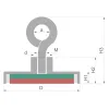 Magnet d=50mm N38 M8 riputusaasaga 75kg