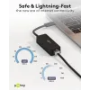 USB-C RJ45 10/100/1000 gigabit võrguadapter 10cm, must