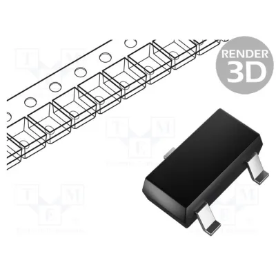 Transistor: PNP; bipolar; 25V; 0.5A; 0.3W; SOT23