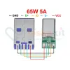 USB-C / USB-A power connector set 65W 5A USB3.0 5-pin