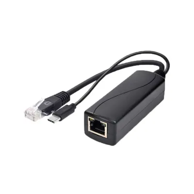 PoE сплиттер, разъем USB-C, 5В 2.4А 10/100 Мбит/с, вход PoE