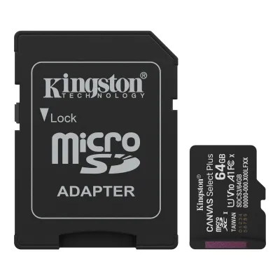 Карта памяти 64GB Micro SD Kingston Canvas Select Gen3