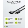 Displayport kaabel 2.1 8K 2m nurk küljele DP20-DP20 must