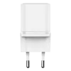 USB laadija GaN USB-C pesa 20W valge PD QC3.0
