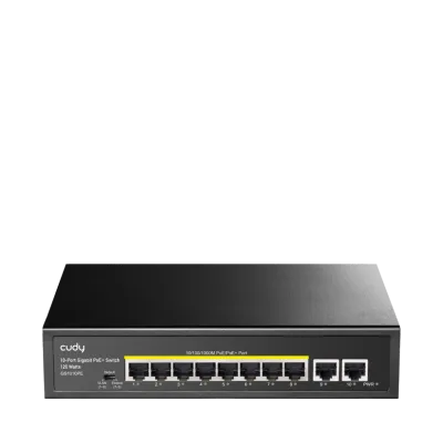 Switch 10 ports, Gigabit PoE, 2 Gigabit Uplink ports