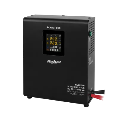 UPS küttele 500W siinus 12V välise akuga Power-800, Must